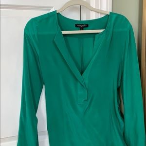 Green silk Banana Republic blouse